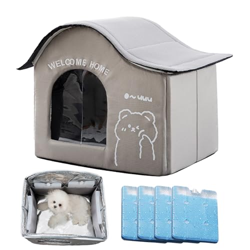 Cooling Cat House, Outdoor Pet Shelter, Foldable Weatherproof Bed, Built in Ice Box Portable Design for Indoor Use, Camping, Travel, Backyard, Porch, Summer, 15.75x12.6x12.6 Inches Cooling Cat House, Outdoor Pet Shelter, Foldable Weatherproof Bed, Built in Ice Box Portable Design for Indoor Use, Camping, Travel, Backyard, Porch, Summer, 15.75x12.6x12.6 Inches von Ungtyb