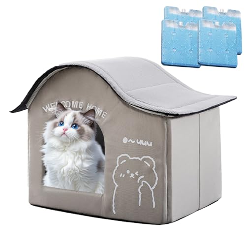 Cooling Cat House, Outdoor Pet Shelter, Foldable Weatherproof Bed, Built in Ice Box Portable Design for Indoor Use, Camping, Travel, Backyard, Porch, Summer, 15.75x12.6x12.6 Inches Cooling Cat House, Outdoor Pet Shelter, Foldable Weatherproof Bed, Built in Ice Box Portable Design for Indoor Use, Camping, Travel, Backyard, Porch, Summer, 15.75x12.6x12.6 Inches von Ungtyb