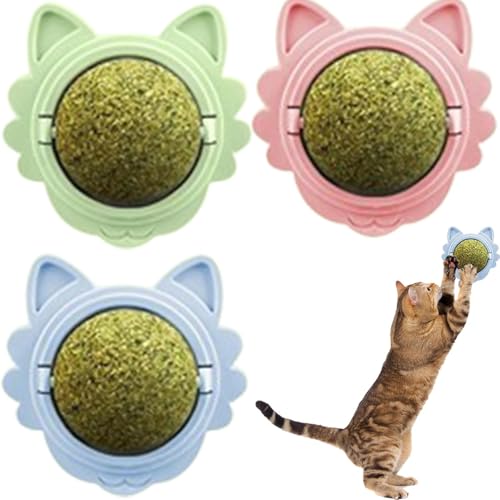 Katzenminze-Spielzeugbälle, Leckbare Katzenminze-Bälle, Kauendes Katzenminze-Spielzeug, Wand-Katzenminze-Bälle Mit 3X Natürlichem, Leckbarem Wanddesign Für Kleine, Mittelgroße Und Große Katzen Katzenminze-Spielzeugbälle, Leckbare Katzenminze-Bälle, Kauendes Katzenminze-Spielzeug, Wand-Katzenminze-Bälle Mit 3X Natürlichem, Leckbarem Wanddesign Für Kleine, Mittelgroße Und Große Katzen von Ungtyb