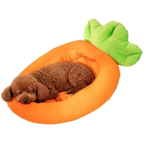 Kleines Katzenbett - waschbares Plüsch -Karottennest für Kätzchen Bunny Dog Innenschlafzimmer | Weiches Haustier-Schlafkissen mit gemütlichem Design, warmes Tierkissen für Wohnzimmer Balkon Wohnung Wi von Ungtyb
