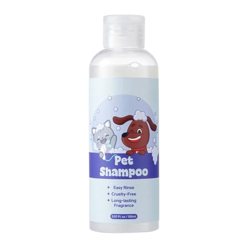 Pet Shampoo for Dogs, Tearless Deodorizing Dog Bath Shampoo, 5.07oz Natural Fragrance Liquid for Puppy Coat Care, Detangler Mousse for Soft and Healthy, 1.77x5.28 Inches von Ungtyb