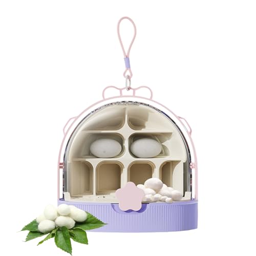 Silkworm Box Keeper, Escape Proof Habitat, Clear Reptile Enclosure with Sturdy and Lightweight Build for Backyard Observation or Science Classroom Activities, 1 Piece von Ungtyb