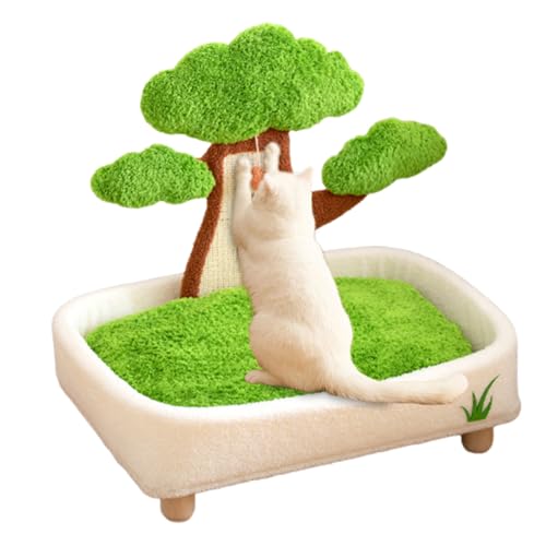 UNGYB CAT BET - Kiefernbaumtopf Plüschbett mit Kugel und Kratzer | Entspannung, abnehmbares Waschbett für Innenkatzen, gemütliches Schlaf, Winterkomfort, Schlafzimmer, Wohnzimmer, Haustier Ruhe, Spiel UNGYB CAT BET - Kiefernbaumtopf Plüschbett mit Kugel und Kratzer | Entspannung, abnehmbares Waschbett für Innenkatzen, gemütliches Schlaf, Winterkomfort, Schlafzimmer, Wohnzimmer, Haustier Ruhe, Spiel von Ungtyb