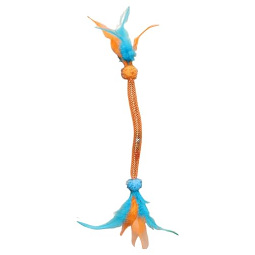 Ungtyb Cat Teaser Rope, Stretchable Cat Rope, Cat Toy with Bell, Elastic Cat Toy, Stretchable Feather Cat Toy with Elastic Rope and Bell Refills for Indoor and Outdoor Ungtyb Cat Teaser Rope, Stretchable Cat Rope, Cat Toy with Bell, Elastic Cat Toy, Stretchable Feather Cat Toy with Elastic Rope and Bell Refills for Indoor and Outdoor von Ungtyb