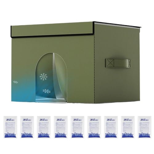 Ungtyb Cooling Outdoor Cat House, Portable Ice Enclosed Shelter, Breathable Cold Sleeping Pod, Foldable Lightweight Design for Travel, Indoor, Balcony, Car, Patio, Apartment Ungtyb Cooling Outdoor Cat House, Portable Ice Enclosed Shelter, Breathable Cold Sleeping Pod, Foldable Lightweight Design for Travel, Indoor, Balcony, Car, Patio, Apartment von Ungtyb