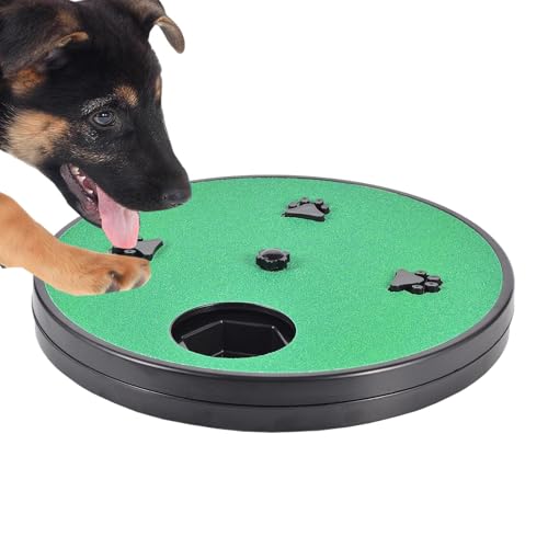 Ungtyb Dog Nail Scratch Board, Rotatable Scratch Mat for Dogs, Round Slow Feeding Toy, Interactive Pet Food Puzzle, Designed with a Sturdy Base for Indoor Dogs, 12.99x12.99 Inches von Ungtyb