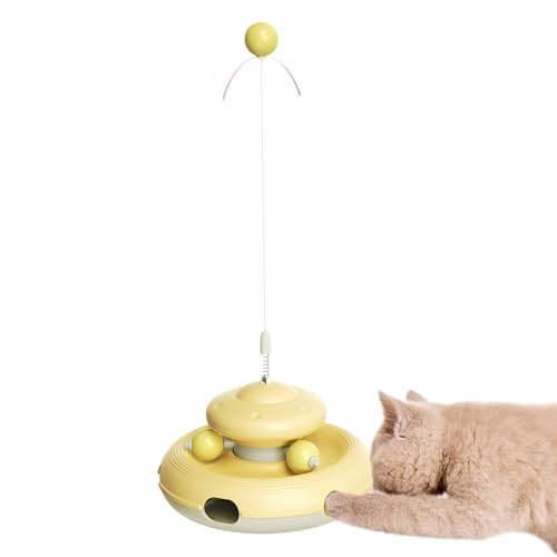 Ungtyb Katzenspielzeug Mit Rutschfester Basis, Interaktives Spielzeug Für Katzen, Mehrzweck-Trackball, Ansprechender Ball, Haustier-Teaser, Katzen-Track-Spielzeug 7,05 X 7,05 X 15,35 Zoll Für Katzen Ungtyb Katzenspielzeug Mit Rutschfester Basis, Interaktives Spielzeug Für Katzen, Mehrzweck-Trackball, Ansprechender Ball, Haustier-Teaser, Katzen-Track-Spielzeug 7,05 X 7,05 X 15,35 Zoll Für Katzen von Ungtyb