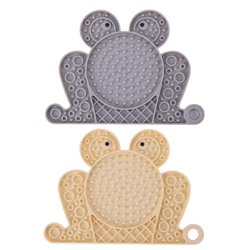 Ungtyb Licking Matte Hundesauger Silikon Saugnäpfe Hundefutter Kikform rutschfeste Platte für Relief Training Reisen 19x14cm von Ungtyb