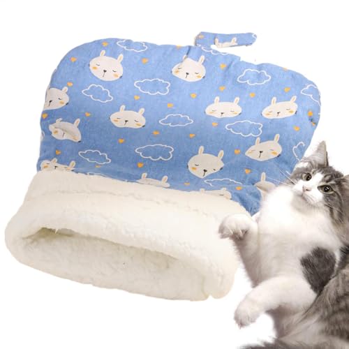 Ungtyb Niedliches Design Katzenschlafsack, warmes Plüsch-Katzenbett, halbgeschlossenes Katzenbett, dekoratives Katzenbett, 35 x 30 x 6 cm, für Winter, kaltes Wetter, Zuhause, Wohnzimmer, Schlafzimmer, Ungtyb Niedliches Design Katzenschlafsack, warmes Plüsch-Katzenbett, halbgeschlossenes Katzenbett, dekoratives Katzenbett, 35 x 30 x 6 cm, für Winter, kaltes Wetter, Zuhause, Wohnzimmer, Schlafzimmer, von Ungtyb