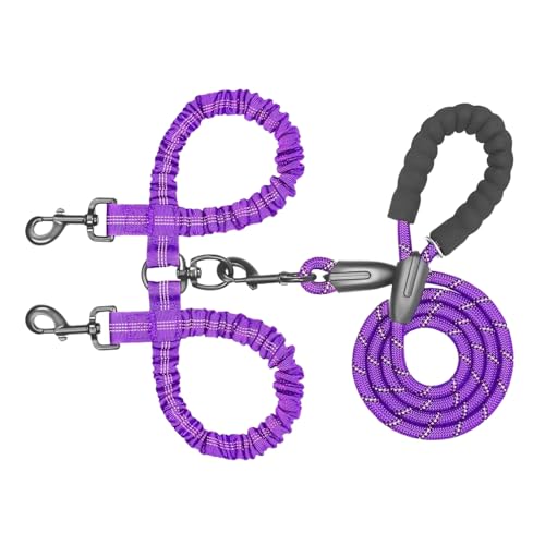 Ungtyb Small Dog Traction Rope, Adjustable Puppy Lead, Shock Absorbing Bungee, Durabled Comfortable Design Hiking, Camping and Walking, 77.17 Inches von Ungtyb