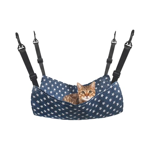 Ungtyb Soft Adjustable Cat Hammock, Breathable Hangable Bed for Ferret, Kittens, Puppies, Double-Sided Swinging Bed for Small Pets like Hamsters and Mice, Comfortable Pet Bed for Resting Ungtyb Soft Adjustable Cat Hammock, Breathable Hangable Bed for Ferret, Kittens, Puppies, Double-Sided Swinging Bed for Small Pets like Hamsters and Mice, Comfortable Pet Bed for Resting von Ungtyb