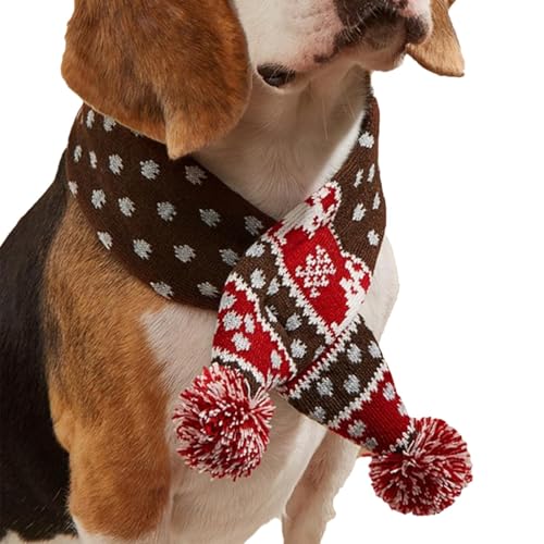 Ungtyb Weihnachts-Haustierschal, Hunde-Winterschal - Weihnachten Welpe Hund Winter Rentier Schal mit Ball,Weiches Winter-Halswärmerkostüm für kleine, mittelgroße und große Hunde Ungtyb Weihnachts-Haustierschal, Hunde-Winterschal - Weihnachten Welpe Hund Winter Rentier Schal mit Ball,Weiches Winter-Halswärmerkostüm für kleine, mittelgroße und große Hunde von Ungtyb