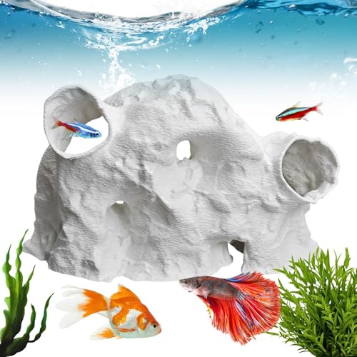 Ungtyb der Höhle des Fischtanks - Tunnel 'Aquarium | und kleine Fische | Dekorative Dekoration für Salzwasser, Landschaftszubehör zur Ruhe für Betta, von Ungtyb