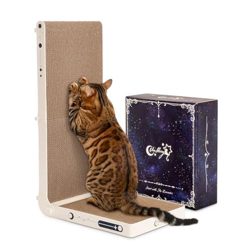 UniBlissy Katzenkratzer, 25,3 Zoll Doppelseitiges L-förmiges Katzenkratzbrett, Keine Montage Katzenkratzpads mit Ball Spielzeug, Katzenkratzer für Indoor-Katzen & 3X Katzenminze, Groß UniBlissy Katzenkratzer, 25,3 Zoll Doppelseitiges L-förmiges Katzenkratzbrett, Keine Montage Katzenkratzpads mit Ball Spielzeug, Katzenkratzer für Indoor-Katzen & 3X Katzenminze, Groß von UniBlissy