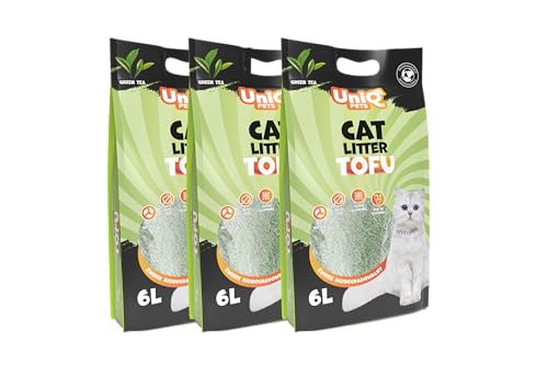 UNIQ PETS Tofu Katzenstreu Grüntee 7,5kg 18L I Bio Katzenstreu Klumpstreu Staubfrei I Tofu Cat Litter mit Duft I Klumpend Geruchsneutralisierend I Staubfreies Ohne Staub UNIQ PETS Tofu Katzenstreu Grüntee 7,5kg 18L I Bio Katzenstreu Klumpstreu Staubfrei I Tofu Cat Litter mit Duft I Klumpend Geruchsneutralisierend I Staubfreies Ohne Staub von UniQ PETS