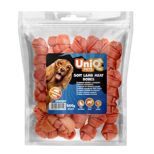 UniQ PETS Hundesnacks Lamm 500g – weiche Trainingssnacks glutenfrei – Hundeleckerli ohne Zucker für Hunde Aller Größen – Kausnacks ideal für Welpen, Senioren, empfindliche Hunde von UniQ PETS