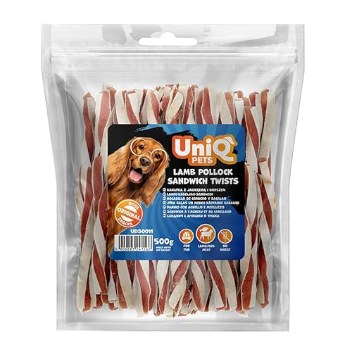 UniQ Pets Hundeleckerli Lamm Dorsch weiche Snacks ohne Weizen I Hundesnack Trainingsleckerli große kleine leckerli welpen kaustangen 500 g UniQ Pets Hundeleckerli Lamm Dorsch weiche Snacks ohne Weizen I Hundesnack Trainingsleckerli große kleine leckerli welpen kaustangen 500 g von UniQ PETS