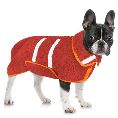 Hunde-Bademantel, super saugfähig, groß, schnell trocknend, Bademäntel für nach dem Baden, weich, verstellbar, warm, hält Hunde (S-XXL) von Unicorn Catcher