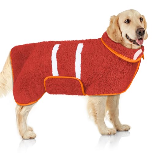 Hunde-Bademantel, super saugfähig, groß, schnell trocknend, Bademäntel für nach dem Baden, weich, verstellbar, warm, hält Hunde (S-XXL) von Unicorn Catcher