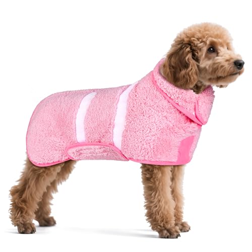Hunde-Bademantel, super saugfähig, zum Trocknen von Hunden, groß, schnell trocknend, Hundemäntel für nach dem Baden, weiches Hunde-Trockentuch, verstellbarer Hunde-Trockenmantel, um den Hund warm zu Hunde-Bademantel, super saugfähig, zum Trocknen von Hunden, groß, schnell trocknend, Hundemäntel für nach dem Baden, weiches Hunde-Trockentuch, verstellbarer Hunde-Trockenmantel, um den Hund warm zu von Unicorn Catcher