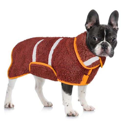 Hunde-Bademantel, super saugfähig, zum Trocknen von Hunden, groß, schnell trocknend, Welpenmäntel nach dem Baden, weiches Welpentuch, verstellbar, Trockenmantel, um warm zu halten (S-XXL) von Unicorn Catcher