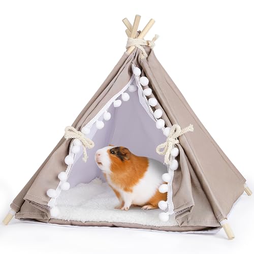 Unicorn Catcher Meerschweinchen Versteck Käfige Zubehör Zelt Meerschweinchenhaus Maschinenwaschbares mit Bett Kleintierhaus für, Hamster, Ratten, Häschen von Unicorn Catcher