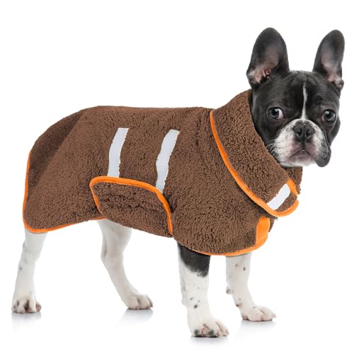 Super saugfähiger Hunde-Bademantel für große Hunde – schnell trocknender Bademantel nach dem Baden, weicher und verstellbarer Mantel, um warm zu halten (S-XXL) von Unicorn Catcher