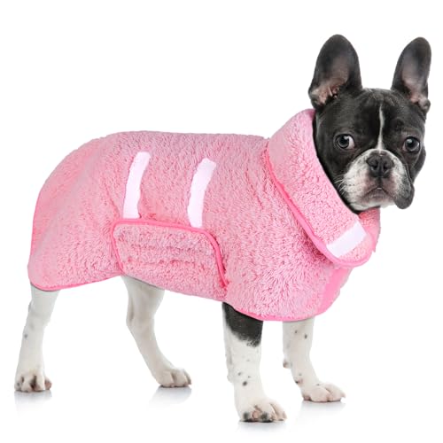 Super saugfähiger Hunde-Bademantel für große Hunde – schnell trocknender Bademantel nach dem Baden, weicher und verstellbarer Mantel, um warm zu halten (S-XXL) von Unicorn Catcher