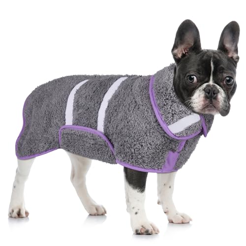 Super saugfähiges Hundehandtuch – großer, schnell trocknender Bademantel nach dem Baden, weich und verstellbar, um den Hund warm zu halten (S-XXL) von Unicorn Catcher