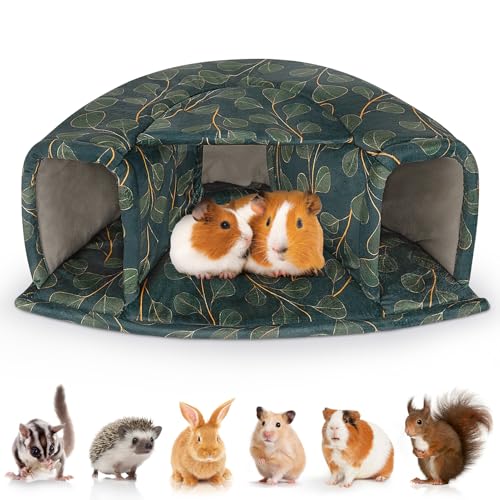 Unicorn Catcher Meerschweinchen-Versteck, großes Meerschweinchenbett, gemütliches Meerschweinchenhaus, warm, Meerschweinchentunnel, waschbar, Meerschweinchen-Zubehör für kleine Haustiere, Hamster von Unicorn Catcher