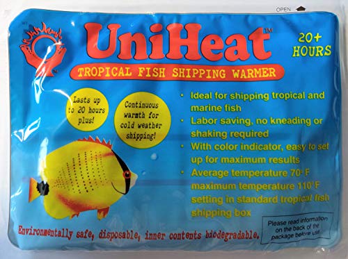 Uniheat Versandwärmer 20+ Stunden, 24 Packungen >Plus!< 2,5 cm x 61 cm Versandtaschen, 20 Stunden Wärme für den Versand von lebenden Korallen, kleinen Haustieren, Fischen, Insekten, Reptilien etc. von Uniheat
