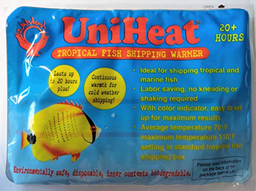 Uniheat Versandwärmer 20+ Stunden, 75 Stück – Plus!,1 kostenlose 22.9x61 cm Versandtasche, 20+ Stunden Wärme für den Versand von lebenden Korallen, kleinen Haustieren, Insekten, Reptilien usw. von Uniheat