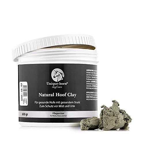 Unique-horn Natural Hoof Clay 600g | Der ultimative Schutz für die Hufe Ihres Pferdes | schützt vor Urin und Mist von Unique-horn