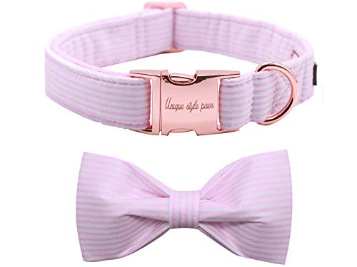 Unique Style Paws Hundehalsband Fliege Halsband Verstellbare Halsbänder oder Hundeleinen für Hunde und Katzen Klein Mittelgroß Groß Unique Style Paws Hundehalsband Fliege Halsband Verstellbare Halsbänder oder Hundeleinen für Hunde und Katzen Klein Mittelgroß Groß von Unique style paws