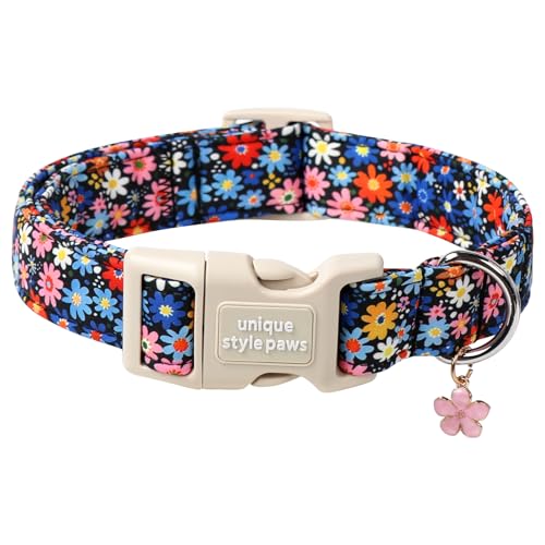 Unique Style Paws Sommerhalsband mit Gänseblümchen, buntes Gänseblümchen-Halsband für Hunde, Baumwolle, geeignet für Jungen, Mädchen, Hunde Unique Style Paws Sommerhalsband mit Gänseblümchen, buntes Gänseblümchen-Halsband für Hunde, Baumwolle, geeignet für Jungen, Mädchen, Hunde von Unique style paws