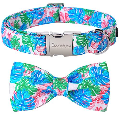 Unique style paws Haustierhalsband mit Fliege Bequemes und haltbares Hundehalsband Bananenblatt Hundehalsband Haustiergeschenk für Kleine, Mittelgroße und Große Hunde und Katzen-L Unique style paws Haustierhalsband mit Fliege Bequemes und haltbares Hundehalsband Bananenblatt Hundehalsband Haustiergeschenk für Kleine, Mittelgroße und Große Hunde und Katzen-L von Unique style paws