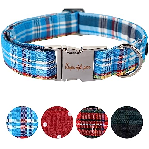 Unique style paws Hundehalsband, Haustiergeschenk, verstellbar, weich und bequem, kariert, für kleine, mittelgroße und große Hunde, Halsumfang 25,4–40,6 cm Unique style paws Hundehalsband, Haustiergeschenk, verstellbar, weich und bequem, kariert, für kleine, mittelgroße und große Hunde, Halsumfang 25,4–40,6 cm von Unique style paws