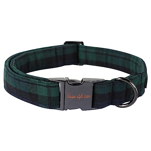 Unique style paws Hundehalsband, Haustiergeschenk, verstellbar, weich und bequem, kariert, für kleine, mittelgroße und große Hunde, Halsumfang 40,6–61 cm Unique style paws Hundehalsband, Haustiergeschenk, verstellbar, weich und bequem, kariert, für kleine, mittelgroße und große Hunde, Halsumfang 40,6–61 cm von Unique style paws