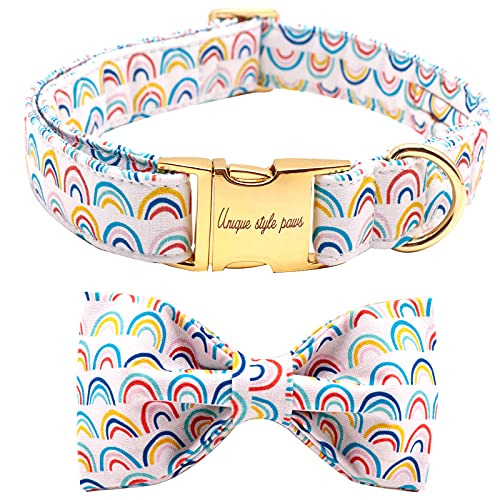 Unique style paws Hundehalsband, Haustierhalsband Hundefliege Geschenk für Mädchen oder Jungen Hunde, verstellbares Hundehalsband für kleine mittelgroße Hunde von Unique style paws