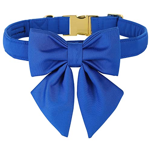 Unique style paws Hundehalsband aus Baumwolle mit Fliege, verstellbares Halsband für kleine Hunde, Welpen und Katzen mit goldener Metallschnalle Unique style paws Hundehalsband aus Baumwolle mit Fliege, verstellbares Halsband für kleine Hunde, Welpen und Katzen mit goldener Metallschnalle von Unique style paws