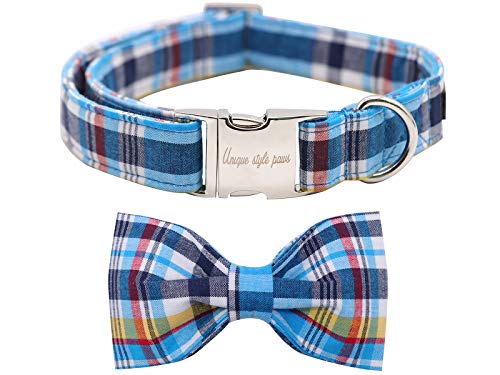 Unique style paws Hundehalsband mit Abnehmbarer Fliege, Hundehalsbänder mit Schleife für kleine mittel Groß Hunde, Fliege Hundehalsband verstellbar XXS-XL Unique style paws Hundehalsband mit Abnehmbarer Fliege, Hundehalsbänder mit Schleife für kleine mittel Groß Hunde, Fliege Hundehalsband verstellbar XXS-XL von Unique style paws