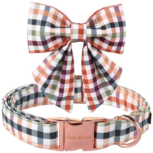 Unique style paws Hundehalsband mit Fliege, Bequemes Hundehalsband aus Baumwolle, Fliegenhalsband für Jungen Mädchen Hunde, Fliegenhalsband mit Metallschnalle, S, Hals 10-16in Unique style paws Hundehalsband mit Fliege, Bequemes Hundehalsband aus Baumwolle, Fliegenhalsband für Jungen Mädchen Hunde, Fliegenhalsband mit Metallschnalle, S, Hals 10-16in von Unique style paws