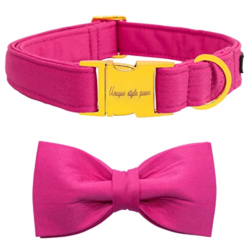 Unique style paws Hundehalsband mit Fliege, Weiches Baumwoll Halsband mit Verstärkter Goldener Metallschnalle Bequemes und Verstellbares Halsband für Kleine, Mittelgroße Hunde und Katzen Unique style paws Hundehalsband mit Fliege, Weiches Baumwoll Halsband mit Verstärkter Goldener Metallschnalle Bequemes und Verstellbares Halsband für Kleine, Mittelgroße Hunde und Katzen von Unique style paws