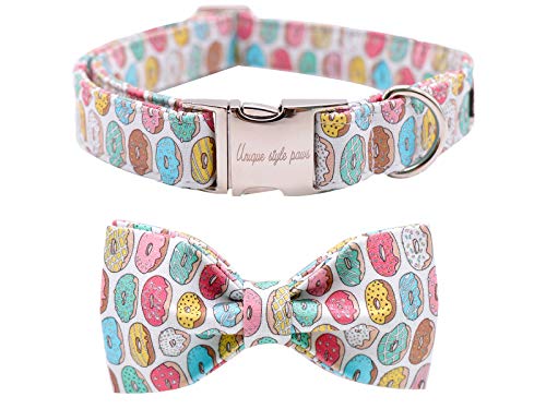 Unique style paws Hundehalsband mit Schleife, Fliege Hundehalsband Verstellbare Halsbänder mit Softy Fliege für kleine mittelgroße Groß und Katzen von Unique style paws