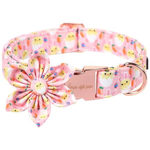 Unique style paws Oster-Hundehalsband, Welpen-Halsband, Geschirre und Leinen für Hunde, UK-Fliege, weich, verstellbar, niedliche Blume, bequemes Halsband, Haustiergeschenk für kleine, mittelgroße und Unique style paws Oster-Hundehalsband, Welpen-Halsband, Geschirre und Leinen für Hunde, UK-Fliege, weich, verstellbar, niedliche Blume, bequemes Halsband, Haustiergeschenk für kleine, mittelgroße und von Unique style paws
