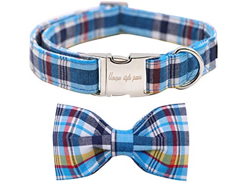 unique style paws Dog Collar with Bowtie, Durable Adjustable Dog Collars, Bow Dog Collar for Small Medium Large Girl or Boy Dogs and Cats von Unique style paws