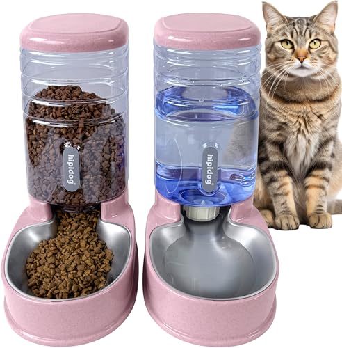 UniqueFit Katzen Hunde Automatischer Futterspender und Wasserspender Set 3,8 l mit Edelstahlnapf UniqueFit Katzen Hunde Automatischer Futterspender und Wasserspender Set 3,8 l mit Edelstahlnapf von UniqueFit