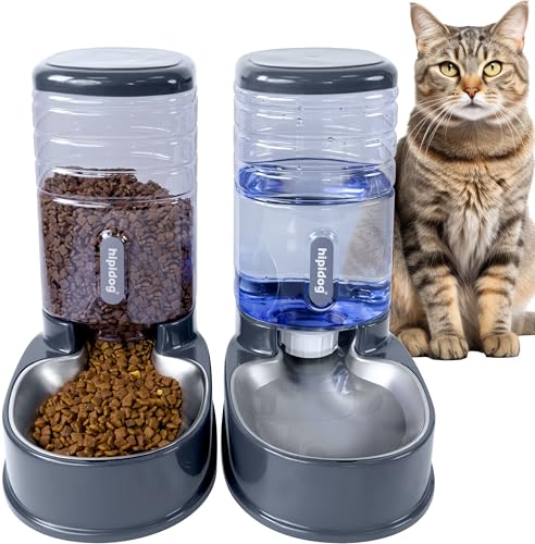 UniqueFit Katzen Hunde Automatischer Futterspender und Wasserspender Set 3,8 l mit Edelstahlnapf UniqueFit Katzen Hunde Automatischer Futterspender und Wasserspender Set 3,8 l mit Edelstahlnapf von UniqueFit