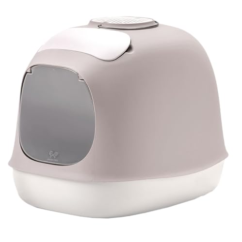 UNITED PETS Minù Katzentoilette/Decke für Katzen, hergestellt in Italien, mit Schaufel und Filter, Weiß/Taubengrau, geschlossene hygienische Katzentoilette 40 x 40 x 50 cm UNITED PETS Minù Katzentoilette/Decke für Katzen, hergestellt in Italien, mit Schaufel und Filter, Weiß/Taubengrau, geschlossene hygienische Katzentoilette 40 x 40 x 50 cm von United Pets