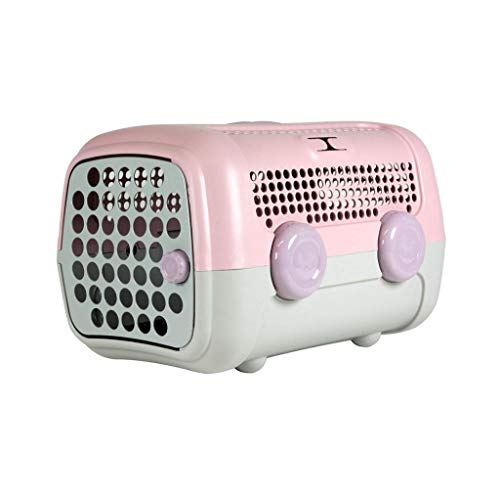 United Pets A.U.T.O. Design Transportbox für kleine Hunde und Katzen, Made in Italy, Rosa/Grau, inklusive Hygieneteppich 51x37x33cm, Reisetransportbox von United Pets